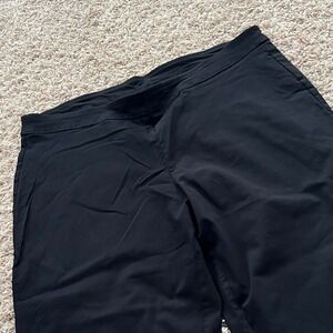 Zac & Rachel‎ Black Capris Cropped Pants Lace Up Detail Women's Plus Size 18W